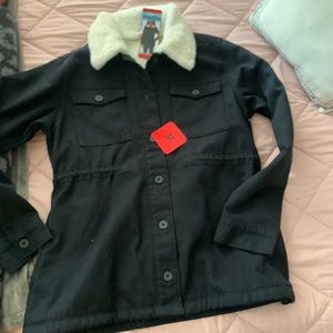 New! Medium Hang Ten Jacket Faux Fur Collar